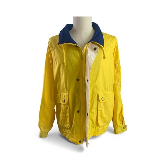 Vintage London Fog Yellow Rain Jacket Windbreaker SZ LRG - Picture 5 of 10